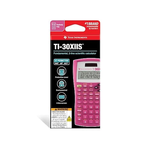 Texas Instruments TI-30X IIS 2-Line Scientific Calculator, Pink thumbnail 5