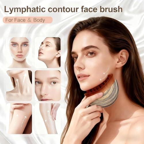 Lymphatic Contour Face Brush – Gentle Vibration Facial Massager for Jawline, Chin & Contouring, Lymphatic Face Sculpting Tool for Lifting & Detox, Relaxing Facial Massage Brush for Women (2) thumbnail 4