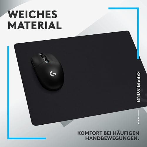 Logitech G G240 Stoff-Gaming-Mauspad, optimiert für Gaming-Sensoren, mäßige Oberflächenreibung, rutschfeste Mausmatte, Mac- und PC-Gaming-Zubehör, 340 x 280 x 1 mm thumbnail 7
