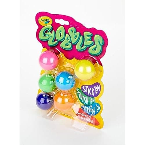 Crayola Globbles Fidget Toy (6ct), Stocking Stuffers for Kids, White Elephant Gifts, Sticky Stress Ball for Adults & Kids, Squishy Balls, Calming Sensory Toys for Stress Relief thumbnail 3