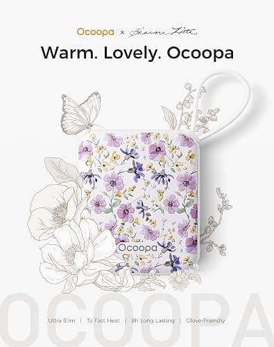 OCOOPA Hand Warmers Rechargeable, Smart Temp Control 7H*2 Long Safe Heat, Ultra Slim, Pocket-Size Design That Fits Gloves, Gifts for Women, Outdoor, Office, Commute (UT5 Nano) thumbnail 6