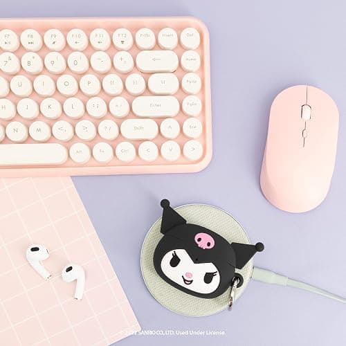iFace Hello Kitty & Friends Cute Case [ Compatible with AirPods 3rd Gen. only, Not for Pro3] - Silicone Protective Cover [Carabiner Clip Included] [Wireless Charging Compatible Cover] - Kuromi thumbnail 6