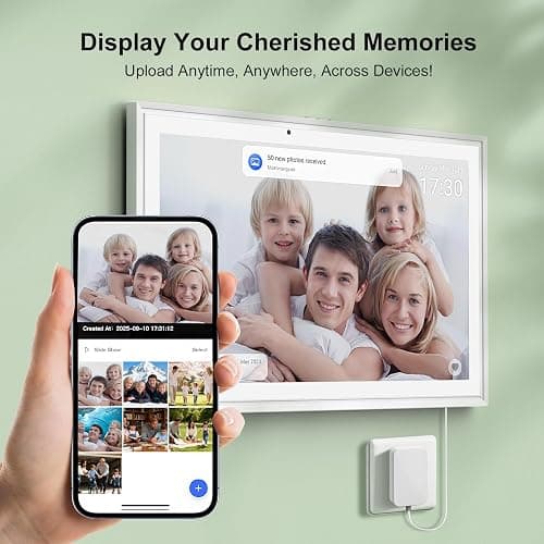 JSUSOU 15.6 Inch Digital Smart Calendar with FREE APP for Fridge & Wall Touch Screen, Magnetic Refrigerator Mount, Electronic Planner for Office Desk, Gift for Parents & Kids, White thumbnail 6
