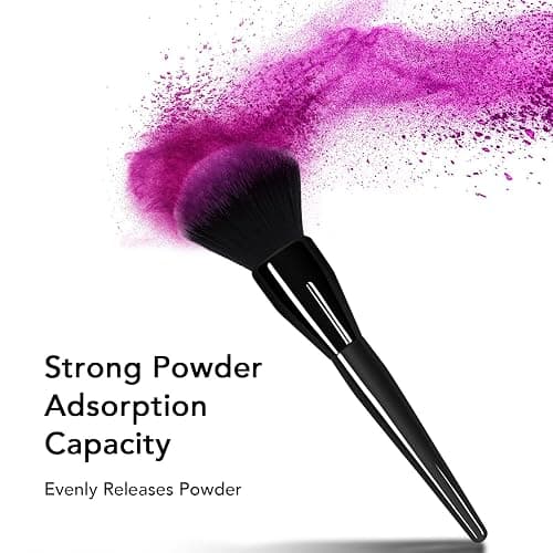 Large Powder Brush: Luxurious Foundation Brush, Professional Makeup Brush For Blending Liquid, Cream and Flawless Powder, Buffing, Blending, Vegan Makeup Tool With Cruelty-Free Bristles thumbnail 4