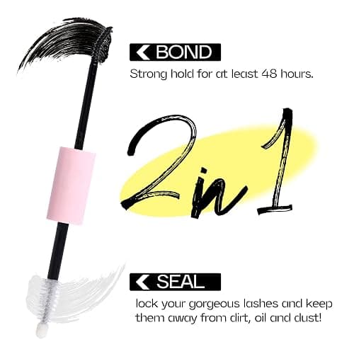 Lash Glue Bond and Seal Long Lasting Strong Hold Waterproof 2 in 1 Cluster Eyelash Glue for DIY Lash Extensions by Mavphnee thumbnail 2