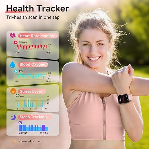 Smart Watches for Women, 1.85" HD Alexa Smart Watch for Android Phones & iPhones with Calls/Messages/Reminders, 3ATM 120+ Sport Modes Fitness Tracker Watch for Women with Heart Rate/Sleep/SpO2 Monitor thumbnail 2