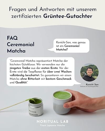 Ceremonial Matcha - Reines Matcha Pulver aus Japan - Ceremonial Grade - Original Matcha Grüntee - Erste Ernte - 100% Natürlich und Laborgeprüft thumbnail 4