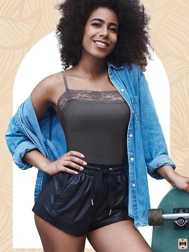 Bencailor 6 Pcs Women's Lace Camisole Spaghetti Strap Bralettes Crop Tops Half Cami Bandeau Tank thumbnail 2