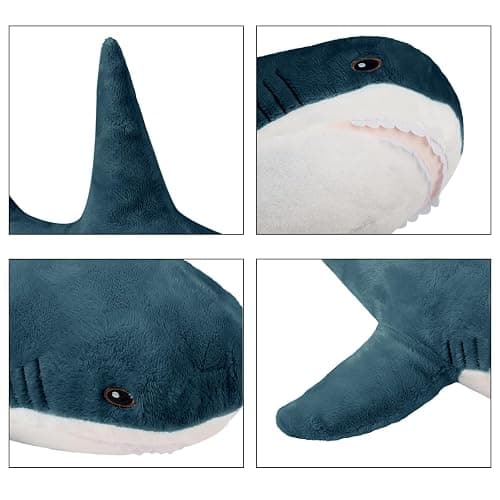MUPI Shark Stuffed Animal Plush 11" Cute Shark Toy Plush Pillows Soft Cotton Sharks Plushies Ocean Sea Animal Doll Gifts for Boys Girls Kids Adults（Navy Blue） thumbnail 4