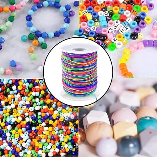 1mm Stretchy Bracelet String, Sturdy Rainbow Elastic String Elastic Cord for Jewelry Making, Necklaces, Beading and Crafts thumbnail 7