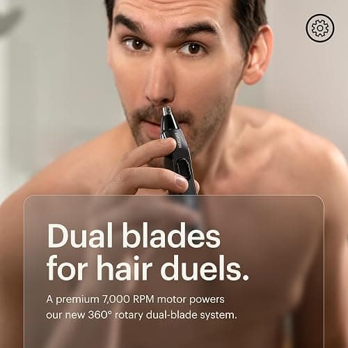 MANSCAPED® The Weed Whacker® 2.0 Electric Nose & Ear Hair Trimmer – 7,000 RPM Precision Tool with Rechargeable Battery, Wet/Dry, Easy to Clean, Improved Stainless Steel Replaceable Blade thumbnail 6