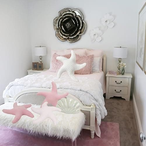 Marble Empire White Starfish Pillow for Couch and Bed, Coastal Decor Throw Pillow, Ocean Beach Theme Accent Pillow for Living Room thumbnail 2