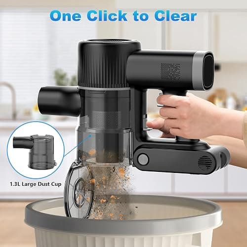 Tikom Cordless Vacuum Cleaner for Home, 40000Pa/450W Stick Vacuum with Charging Wall Dock, Anti-Tangle, Lightweight Handheld Vacuum for Pet Hair, Hard Floor, Carpet, V450 thumbnail 5