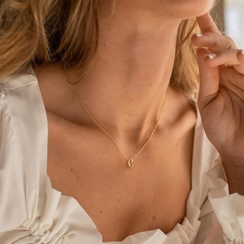 Yoosteel Christmas Gifts for Women Teen Girls - Layered Initial Necklaces for Women Dainty Gold/Silver Letter A-Z Stack Initial Necklace Personalized Birthday Gifts Stocking Stuffers for Teen Girls thumbnail 5