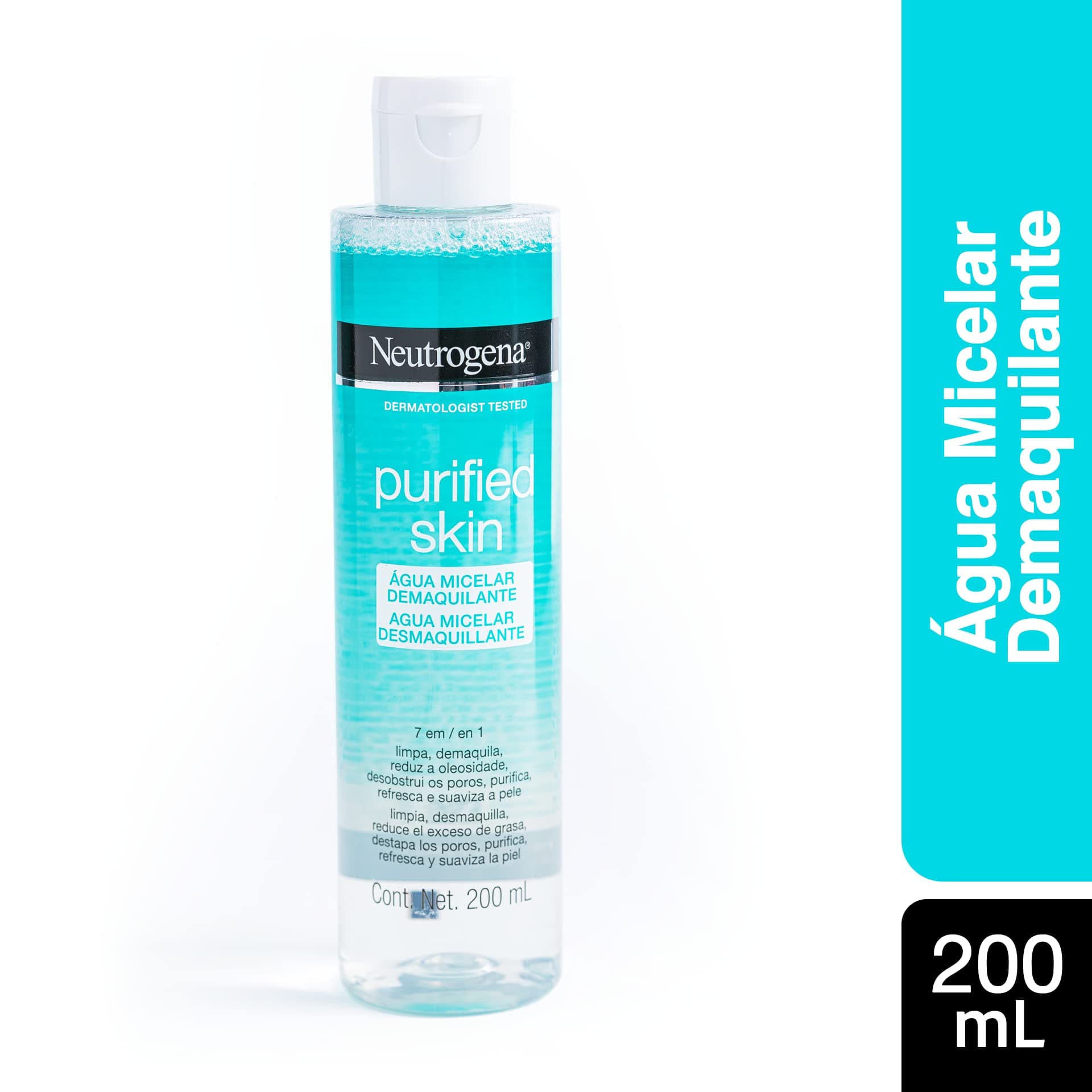 Neutrogena Água Micelar Demaquilante Purified Skin, 200ml thumbnail 2