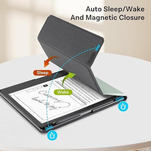 CoBak Stand Case for Kindle Scribe - Premium Folio Leather Cover with Pen Holder, Auto Sleep/Wake - Compatible with 10.2 Inch Kindle Scribe (2022/2024 Release) | Premium, Leather Cover, with Pen Holder, Auto Sleep/Wake, 2022/2024 Release thumbnail 5