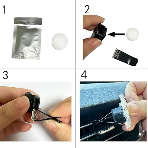 4 Pack Bling Crystal Ladybug Car Air Freshener Vent Clips, Cute Rhinestone Animal Auto Air Outlet Fragrance Diffuser, Decorative Car Interior Accessories for Women Girls, Creative Gift thumbnail 6