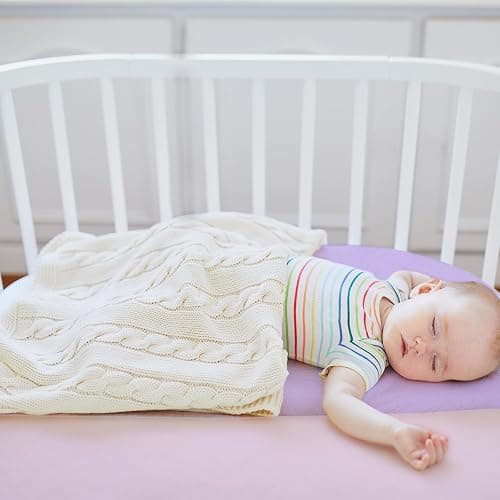 Mixweer 4 Pack Butterfly Baby Crib Sheet Set for Girls Standard Size Crib Toddler Mattresses Soft Breathable Sheets for Baby Gifts Home Nursery Toddler, Pink Purple thumbnail 5