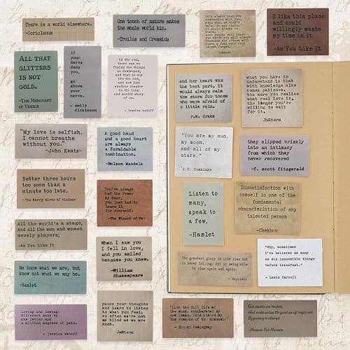 LakoArt 180 Pieces Retro Typewriter Style Motivational Quotes Stickers (3 Pcs. Each), Inspirational Vintage Journaling Stickers, Famous Words Scrapbook Sticker for Planner Bullet Junk Journal Laptops thumbnail 7