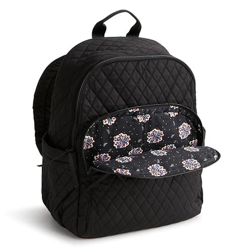 Vera Bradley Women's Bancroft Backpack - Premium Cotton, Moonless Night, One Size thumbnail 4
