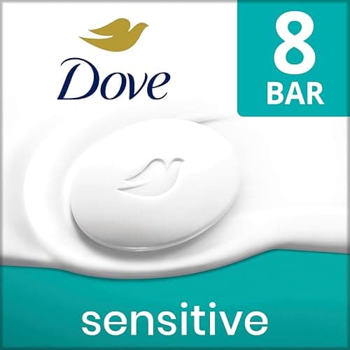 Dove Beauty Bar Soap Sensitive, 8 Bars for Sensitive Skin, Fragrance Free and Hypoallergenic 3.75 oz thumbnail 2