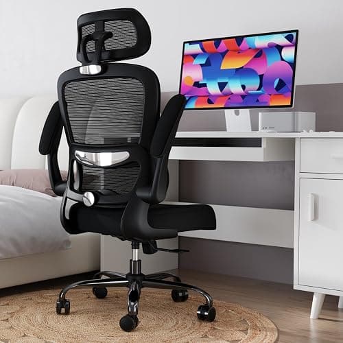 TRALT Office Chair Ergonomic Desk Chair, 330 LBS Home Mesh Office Desk Chairs with Wheels, Comfortable Gaming Chair, High Back Office Chair for Long Hours (Black) thumbnail 8