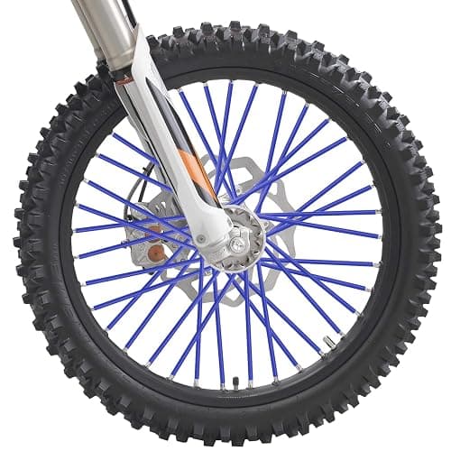 Spoke Covers Spoke Skins,PSLER 72pcs Wheel Rim Trim Wrap Reusable Protector Covers for Wheelchair Mountain Motorbike - Blue Spoke Covers thumbnail 3