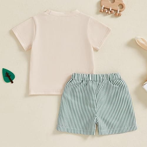 Sprifallbaby Baby Boy Summer Clothes Tropical Palm Tree Print T-shirt Shorts Set Infant Toddler Hawaiian Beach Outfits thumbnail 4