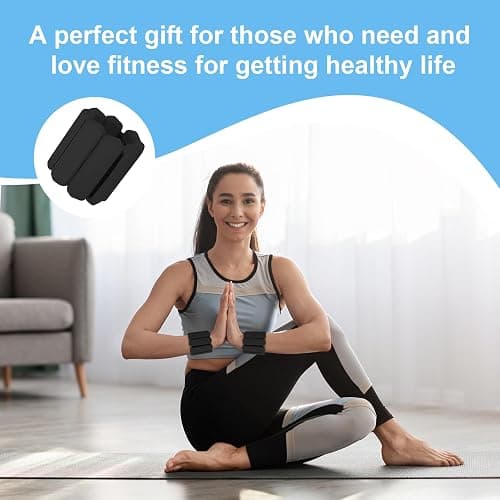 Wrist Weights Set of 2, Wearable Arm & Leg Weights for Women & Men, Adjustable Wrist Ankle Weights for Walking, Yoga, Swimming, Gym, 2lb thumbnail 6