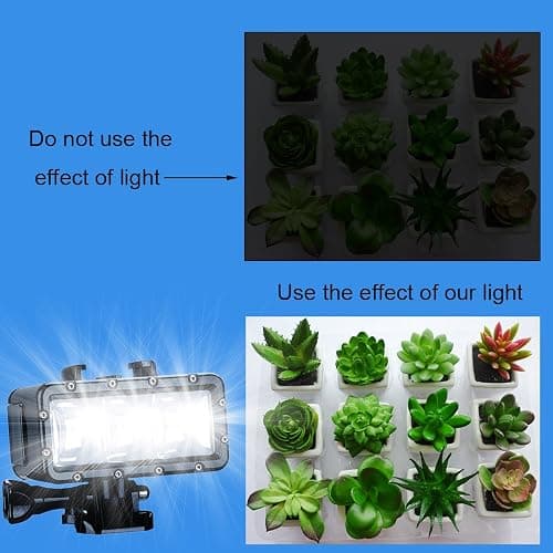 Suptig Diving Light - Waterproof Underwater Light for Gopro Hero 13/12/11/10/9/8/7/6/5/4/3/3+/Session/AKASO/DJI Osmo - 147ft (45m) thumbnail 2