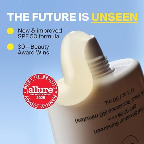 Unseen Sunscreen - SPF 50 - Clear & Invisible Face Sunscreen + Broad Spectrum + Makeup-Gripping Primer thumbnail 5