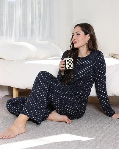 ZOOSIXX Womens Pajama Sets - Soft 2 Piece Lounge Sets for Women, Long Sleeve Sleepwear & Loungewear Pjs Set thumbnail 3