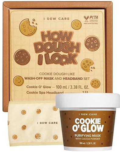 I DEW CARE Wash Off Face Mask Set - How Dough I Look | Headband, Hyaluronic Acid Skincare Essentials, Moisturizing, Hydrating, Soothing, Deep Cleansing, for Dry Sensitive Skin, 3.38 Oz - 03 How Dough I Look