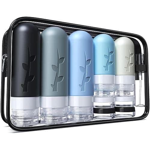 Aeomni 19 pack Travel Bottles for Toiletries, TSA Approved Silicone trave Size Containers for toiletries Set, Refillable & Leakproof Travel Size Bottles - Image 1