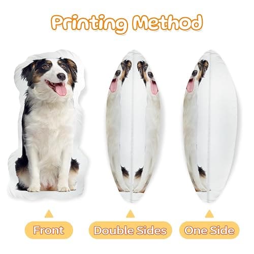 Easycosy Custom Photo Pillow, Personalized Pet Pillow Shaped Like Your Dog Cat, Customized Stuffed Animal Picture Pillowcase, Christmas Birthday Funny Gag Gifts for Her Him Pet Lovers(8 Inch) thumbnail 5