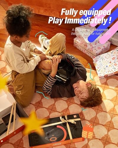 Donner Electronic Drum Set, 7 Pads Electric Drum Pad Roll Up Quiet Drum Pad Built-in Speaker, 40 Drum Lessons Included, Kids Holiday Christmas & Birthday Gift Instrument Toys(DED-20) thumbnail 8