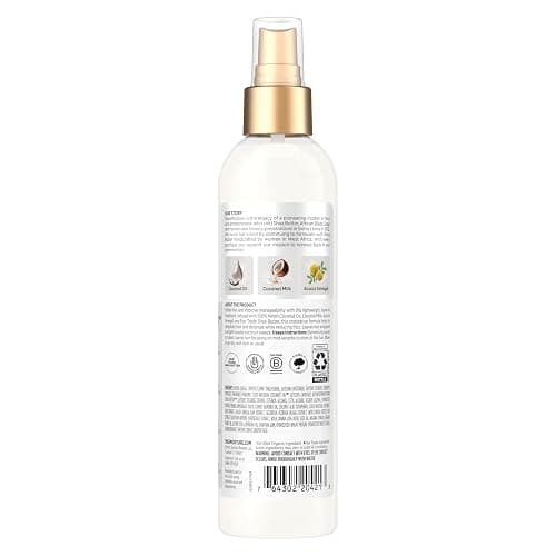 Shea Moisture 100% Virgin Coconut Oil Leave-in Treatment, 8 Ounce | For dry hair and curls - hydrates, softens, detangles, and improves manageability with 100% Virgin Coconut Oil. thumbnail 3