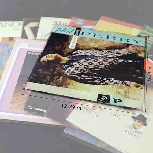 Vinyl Record Outer Sleeves 50 Pack for 12 inch Records, Loose fit, Clear Cover Protective, 3mil+ Thick, Fit for Single & Double LP Storage thumbnail 6