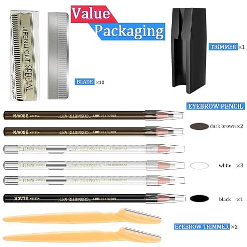 Waterproof Eyebrow Pencils Brow Pencil Set For Marking, Filling And Outlining, Tattoo Makeup And Microblading Supplies Kit-Permanent Eye Brow Liners In thumbnail 2