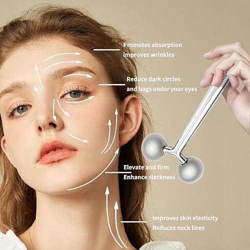 LeMeeOly 2Pcs Gua Sha Facial Tools Stainless Steel, Detailer GuaSha Set for Face Neck, Natural Skin Care Metal Gua Sha Lymphatic Drainage Face Massage Tool, Gift for Women (Heart Guasha Set) thumbnail 3
