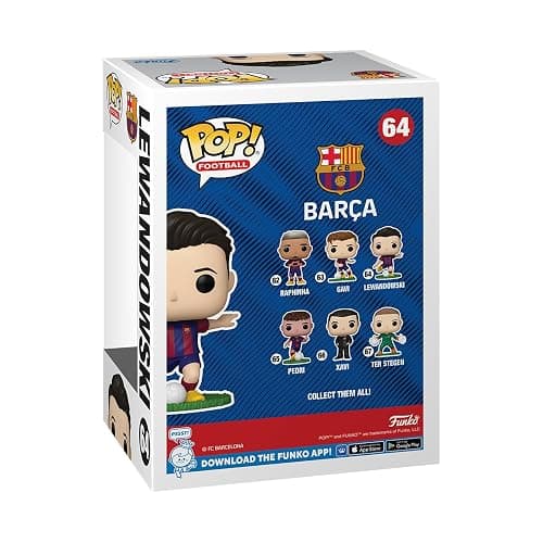 Funko POP! Football: Barcelona - Robert Lewandowski - Barcelona FC - Collectable Vinyl Figure - Gift Idea - Official Merchandise - for Kids & Adults - Sports Fans - Model Figure for Collectors thumbnail 3