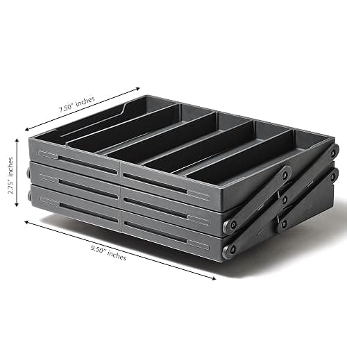 Ontel Smart Drawer Organizer, Multi-Level Jewelry and Cosmetics Storage, Black, 2.65 in thumbnail 2