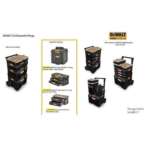 DEWALT TOUGHSYSTEM 2.0 Tool Organizer and Storage 3 Drawer Unit (DWST08330) thumbnail 6