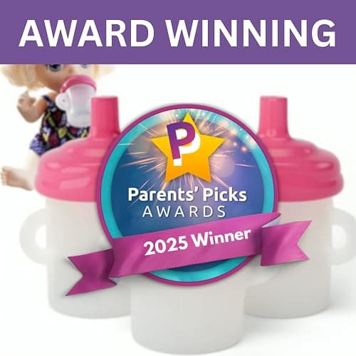 Doll Buddies Sippy Cup for Baby Alive Dolls | Sippy Dolls Accessories Compatible with Baby Alive Dolls that Drink and Wet | Doll Sippy Cup can be Filled with Water | 3 Pack thumbnail 3