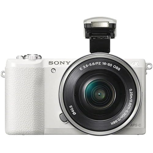 Sony Alpha a5100 Mirrorless Camera with 16-50mm Power Zoom Lens | 24.3MP APS-C Sensor, Fast Hybrid Autofocus (White) + 64GB Card + Card Reader + Case + Flex Tripod + Hand Strap + Memory Wallet + More thumbnail 3