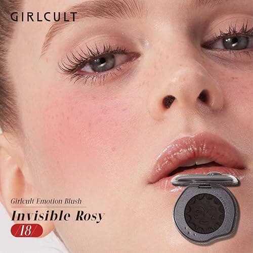 GIRLCULT Cream-to-Powder Blush – Soft Matte Cream Blush for Natural Flush, Skin-Like Texture, Buildable Nude Glow for Cheeks (#18) thumbnail 3
