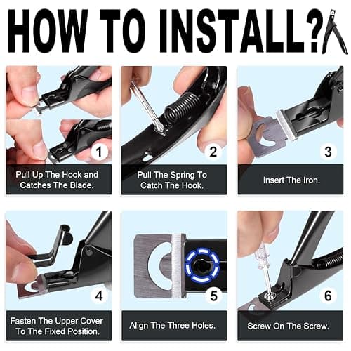 Black Premium Adjustable Nail Clippers with Magnets Sizers for Acrylic Nails, Stainless Steel Nail Cutter Trimmer for Artificial Fake False Tips Manicure Sharp Blade Clip Tool for Salon Beauty thumbnail 7