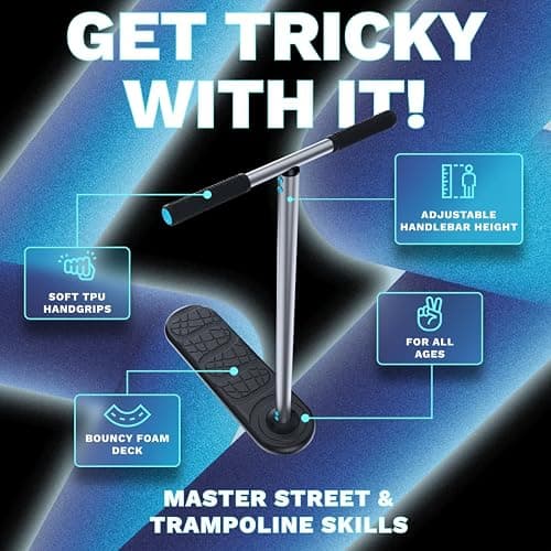 Indo the Trick Scooter - Tramp Scooter for Teenagers & Adults - 6-15 Years - Trampoline Scooter Ideal for Trampoline Stunt Exercises, Professionals & Beginners - Indoor & Outdoor Freestyle thumbnail 6