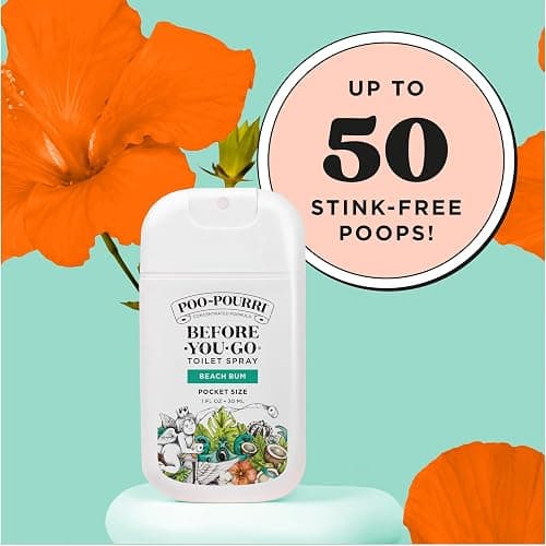 Poo-Pourri Before-You-Go Pocket Toilet Spray, Travel Essentials, Beach Bum, 1 Fl Oz, Up to 50 Uses, On-The-Go Bathroom Odor Deodorizer with Essential Oils, TSA Approved Size, Coconut Orchid Scent thumbnail 8