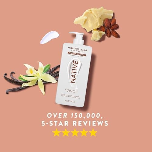 Native Moisturizing Body Wash Contains Naturally Derived Ingredients | for Women & Men, Sulfate, Paraben, & Dye Free Leaving Skin Soft & Hydrated | Cocoa Butter & Vanilla 18 oz thumbnail 8